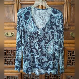 2/$18 Croft & Barrow Paisley Top